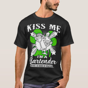 T-shirt Drôle Jour de la Saint Patrick Hommes Embrasse-moi