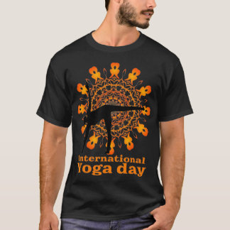 T-shirt Drôle Journée Internationale Du Yoga Design Pour F