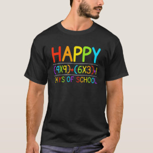 T-shirt Drôle Joyeux 100 Jours d'École Prof de Maths Élève