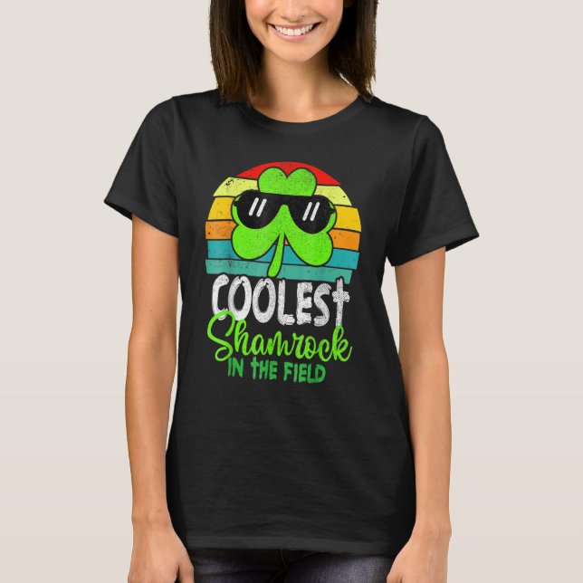 T-shirt Drôle Joyeux Jour de la Saint Patrick Shamrock Cut (Devant)