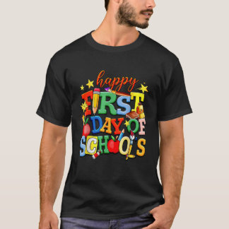 T-shirt Drôle Joyeux Premier Jour De L'École Bienvenue À S
