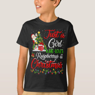 T-shirt Drôle Juste Une Fille Qui Aime Les Raspbérys Et Le