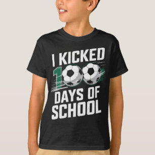 T-shirt Drôle Kicked 100 jours de Conception de Football S