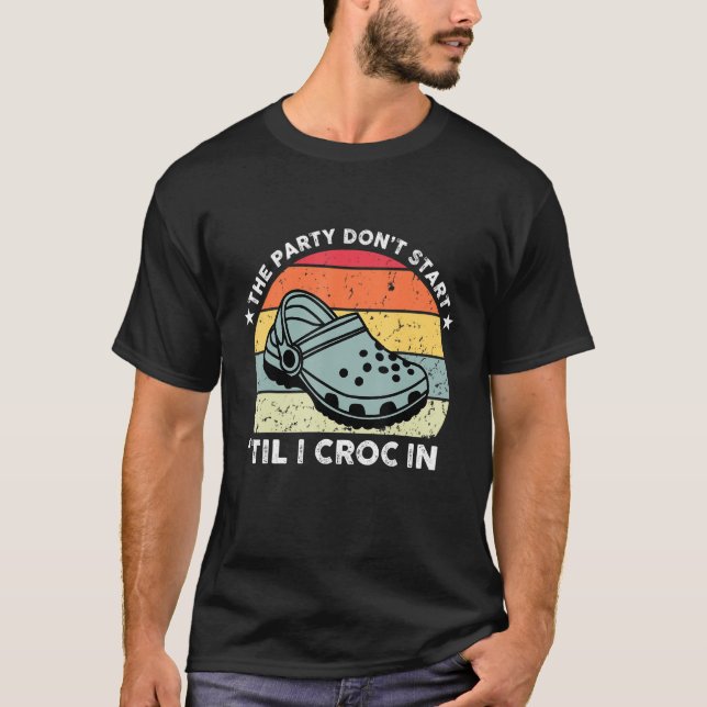 T-shirt Drôle La fête ne commence pas avant que je croque  (Devant)