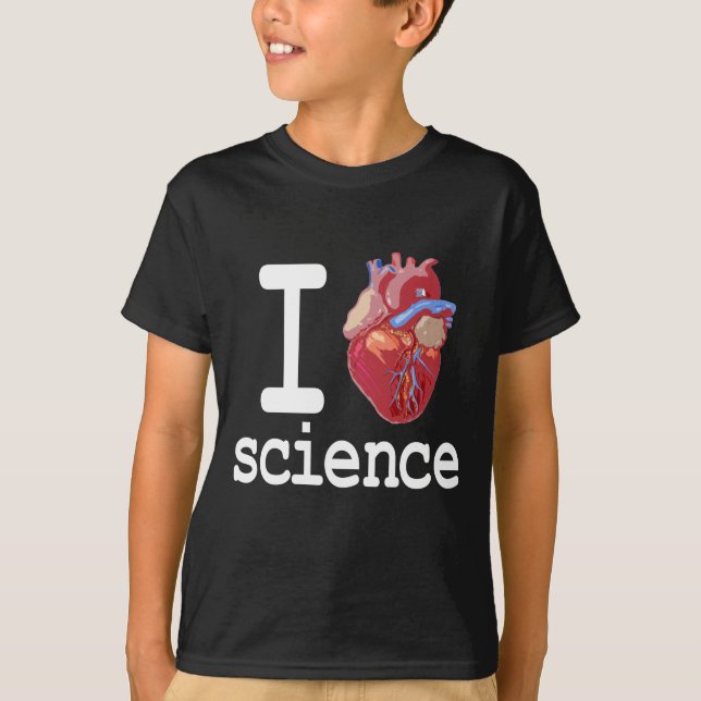 T-shirt Drôle - la Science de coeur d'I (Devant)