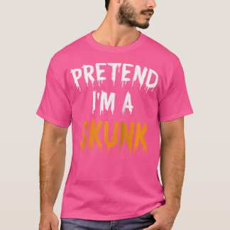 T-shirt Drôle Lazy Halloween Prétendre Que Je Suis Un Skun