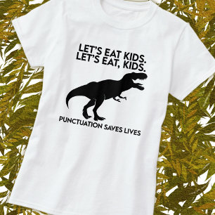 T-shirt Drôle leçon de grammaire Dinosaur