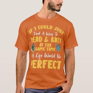 T-shirt Drôle Lecture et Knit livre Lover Tricot livre Rea