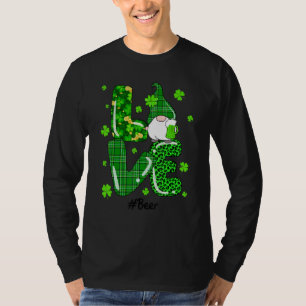 T-shirt Drôle Leopard Irlandais Green Plaid Beer Gnome St 