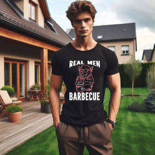 T-shirt Drôle Les Vrais Hommes Sentent Comme Un Barbecue