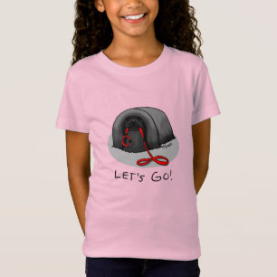 T-Shirt Drôle Let's Go! pour une promenade de chien Pékino