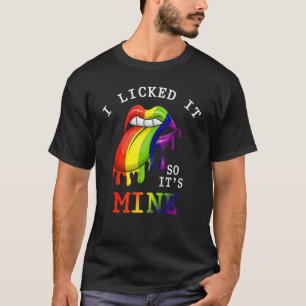 T-shirt Drôle LGBTQ Je L'Ai Laissé Donc Sa Mine Rainbow Le
