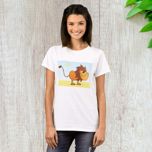 T-shirt Drôle Lion caricature dans le soleil Safari animal