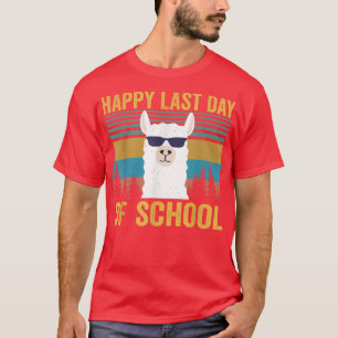 T-shirt Drôle Llama Joyeuse Dernière journée de l'enseigna