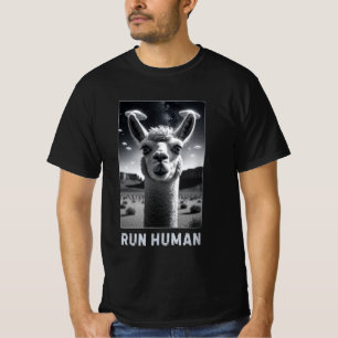 T-shirt Drôle Llama Selfie UFO Quirky Art