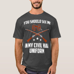 T-shirt Drôle Ma Guerre Civile Redressement Uniforme de l