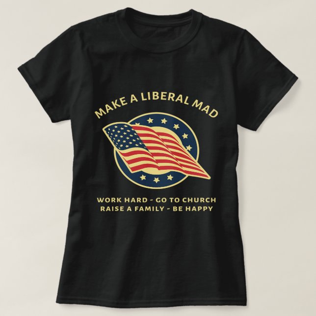 T-shirt Drôle MAGA conservateur républicain (Design devant)