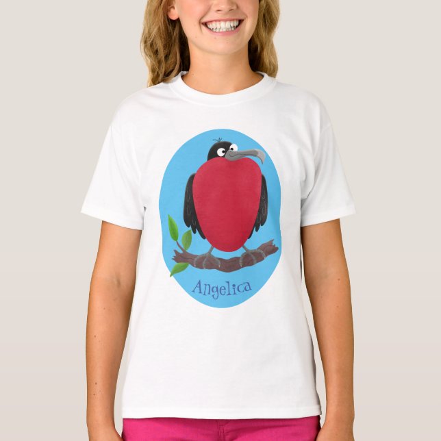 T-shirt Drôle magnifique dessin animé de frégate (Devant)