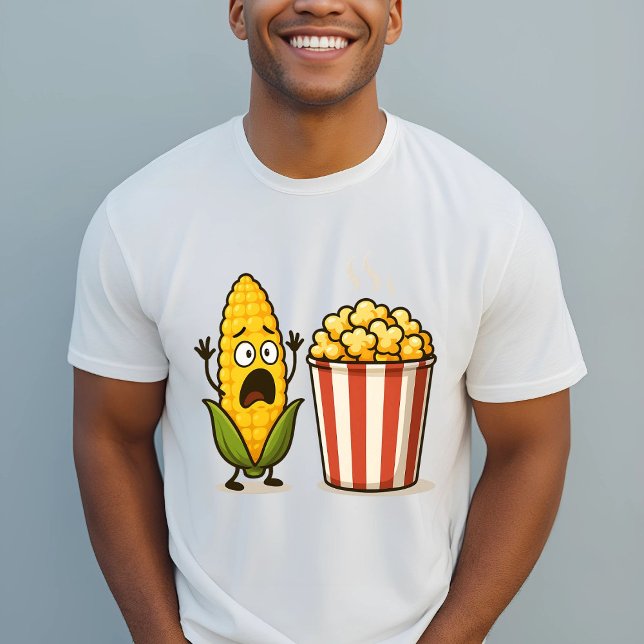 T-shirt Drôle Maïs Popcorn Illustration (Créateur téléchargé)