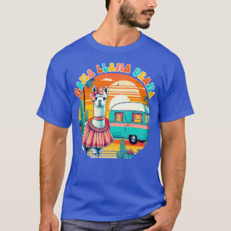 T-shirt Drôle Mama Llama Drama Alpaca Design