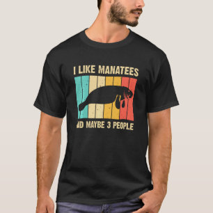 T-shirt Drôle Manat Pour Hommes Femmes Monstre Vache Mer P