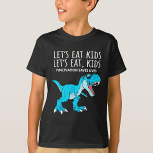 T-shirt Drôle Mangeons les Enfants la Ponctuation Sauve de