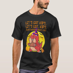 T-shirt Drôle Mangeons Ponctuation Enfants Sauve des vies 