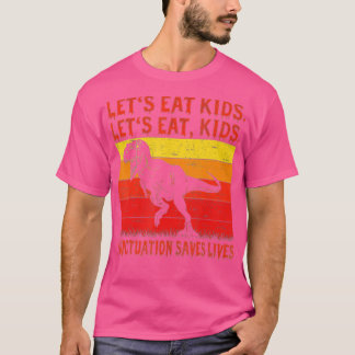 T-shirt Drôle Mangeons Ponctuation Enfants Sauve des vies 