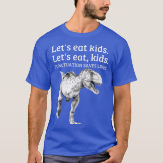 T-shirt Drôle Mangeons Ponctuation Sauve Des Vies Grammair