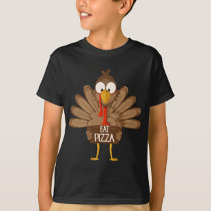 T-shirt Drôle Manger pizza dinde Thanksgiving vegan pour l