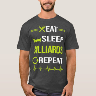 T-shirt Drôle Manger Sleep Répéter Billard