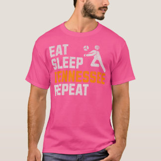 T-shirt Drôle Manger Sleep Tennessee Répéter Bénévole Etat