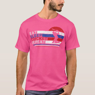 T-shirt Drôle Mangez Le Cricket Dormir Répéter Pour Le Pla