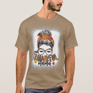 T-shirt Drôle Mangue Un Thankful Mama Automne Que
