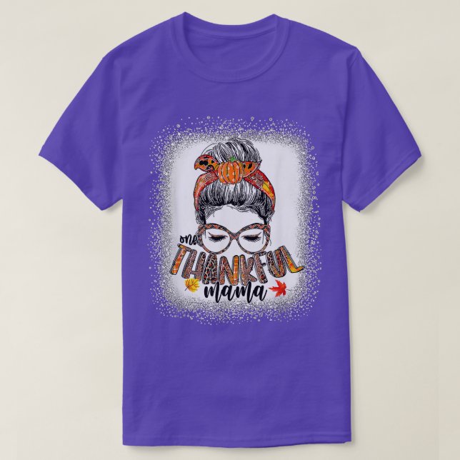 T-shirt Drôle Mangue Un Thankful Mama Automne Que (Design devant)