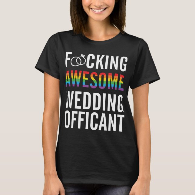 T-shirt Drôle-Mariage-Officiel-LGBT-Mariage (Devant)