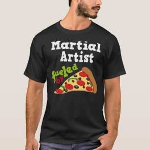 T-shirt (drôle) martial de pizza d'artiste