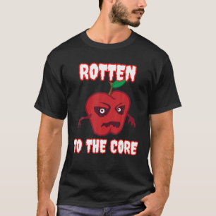 T-shirt Drôle Mauvaise Pomme Rotten Au Coeur Hommes Femmes