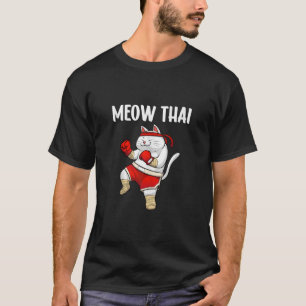 T-shirt Drôle Meow Thai Design Pour Hommes Femmes Muay Tha