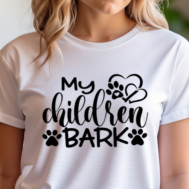 T-shirt Drôle Mes enfants écorce (Créateur téléchargé)