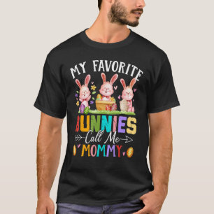 T-shirt Drôle Mes lapins Favoris Appelez-Moi Maman Famille