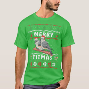 T-shirt Drôle mésange à crête Joyeux Titmas Cadeau Observa