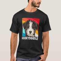 Drôle Mignon Art Rétro Sociable de Huskydoodle Sib