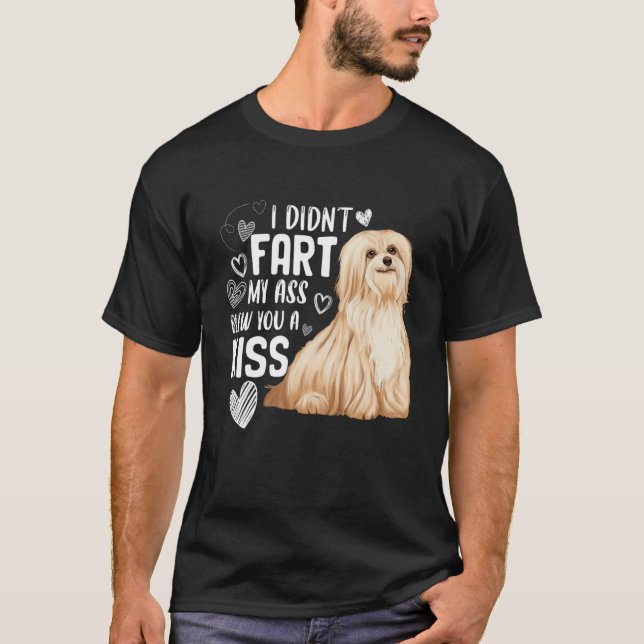 T-shirt Drôle mignon Chien Havanais Ne pique pas l'airain  (Devant)