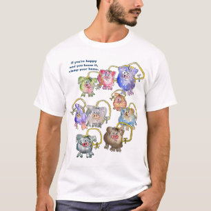 T-shirt drôle mignon de coutume de porcs de bande