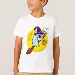 T-shirt Drôle mignon Halloween Koala Oear Witch Cadeau Po