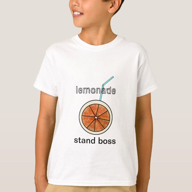T-shirt Drôle mignon Lemonade Stand Boss Jaune (Devant)