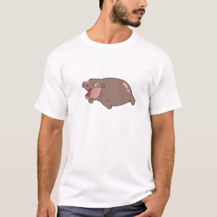 T-shirt Drôle mignon Moo Deng Hippo Baby Bouncy Pig 1