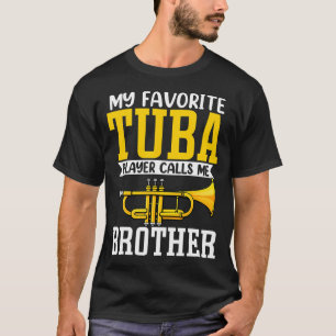 T-shirt Drôle Mon Joueur de Trompette Tuba Préféré M'appel