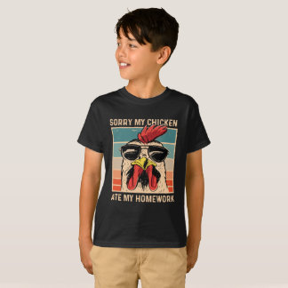T-shirt Drôle Mon Poulet A Mangé Mes Enfants À La Maison